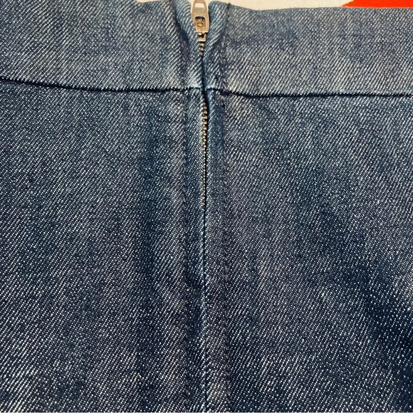 J CREW Sz 10 Stretch Pockets Double Slit in  Back Soft Denim Pencil Skirt - Picture 6 of 7